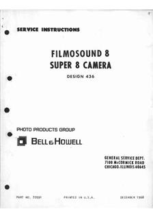 Bell and Howell Filmosound 8 Series manual. Camera Instructions.